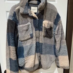 Thread & Supply Gray Sherpa Jacket